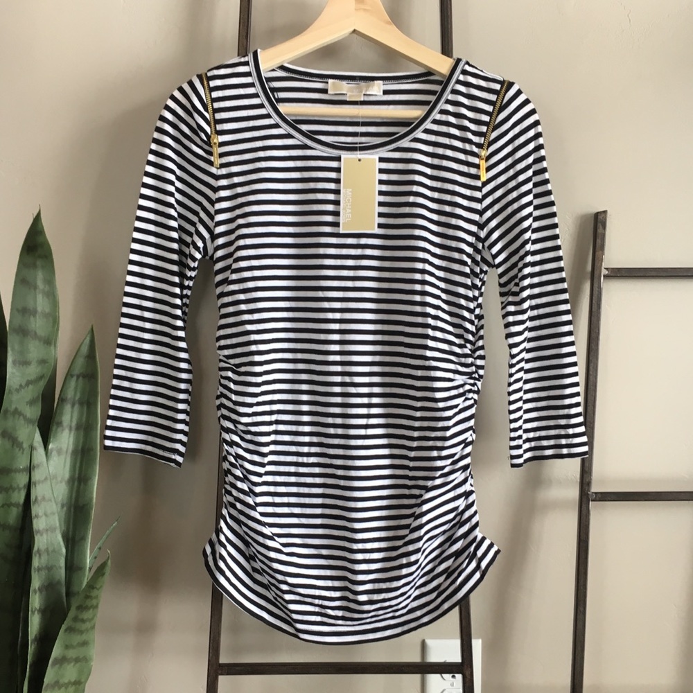 NWT MK Striped Blouse